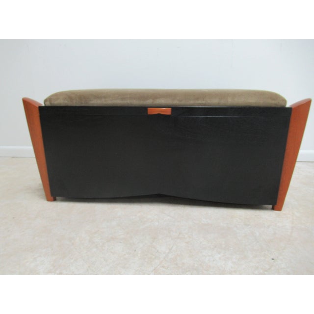 1990s Post Modern Teak Trunk Blanket Chest Bench Coffee Table For Sale - Image 13 of 13