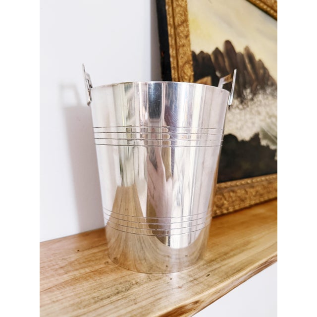 Vintage Asprey & Co Silver Plated Ice Bucket For Sale - Image 9 of 9