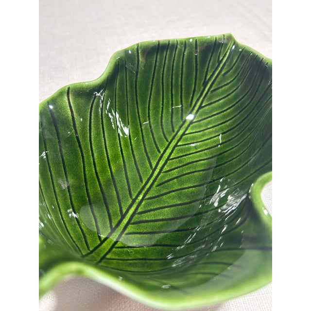 Mid 20th Century 20th C. MCM Italian Gump's Leaf Trinket Dish Catchall For Sale - Image 5 of 7