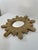1960s Vintage Mid Century 16.5" Creamy Giltwood Sunburst Wall Mirror For Sale - Image 5 of 18