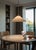 White Murano Glass Pendant Light with Black Rim, Italy, Mid-Century Elegant Italian pendant light featuring a large hand-...