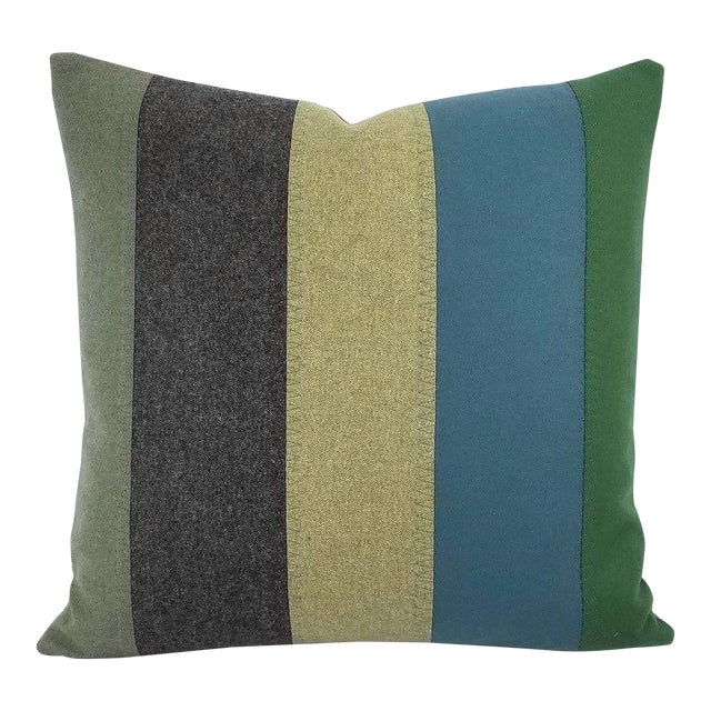 Kravet Couture New Suit Peacock Wool Handmade Accent Pillow Cover