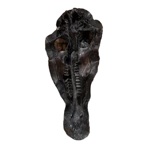 1980s Hippopotamus Head Bronze Skull Sculpture After Giacometti