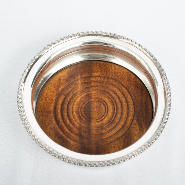 English Pair of Large Antique Wine Coasters, English, Silver Plate, Edwardian, c.1910 For Sale - Image 3 of 5