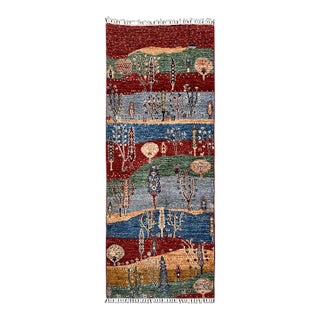 Multicolor Persian Style Gabbeh Rug Runner, 02'06 X 06'05 For Sale