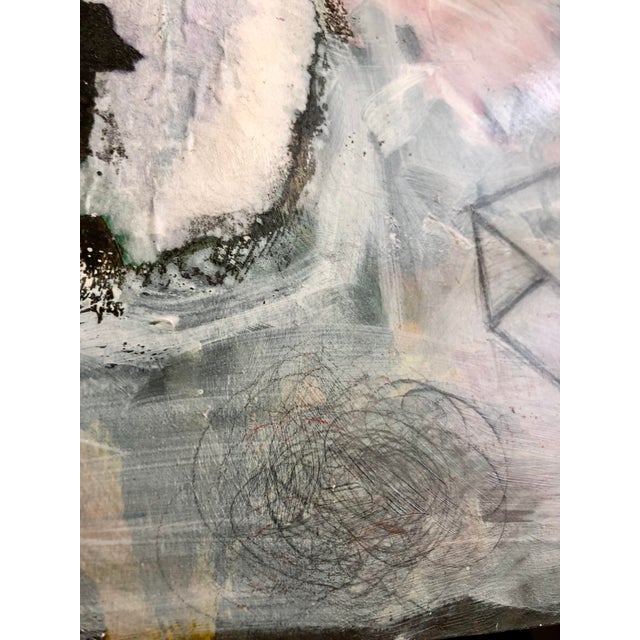 “Out of Box” Original Mixed Media Abstract Painting by CL Auker For Sale - Image 6 of 8