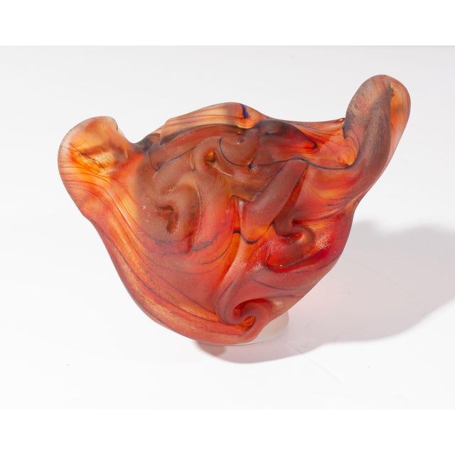 Abstract 1995 Signed Art Glass Bust Sculpture by Stephen Fellerman and Clair Raabe For Sale - Image 3 of 7