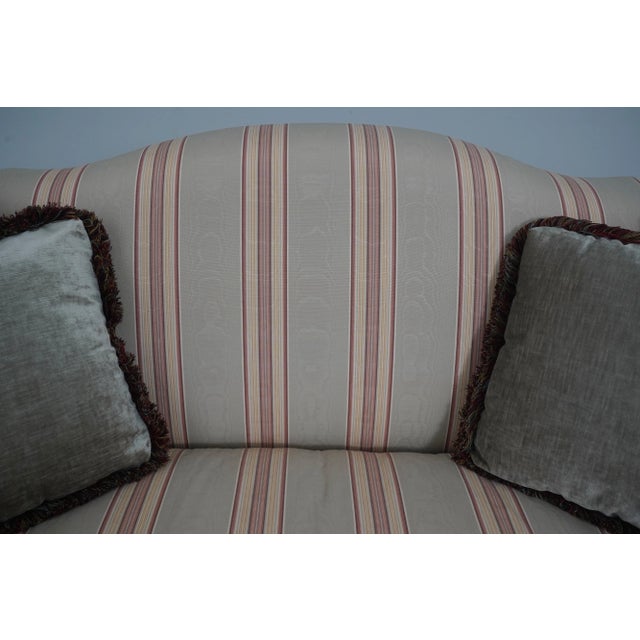 Textile Hickory Chair James River Collection Clawfoot Sofa For Sale - Image 7 of 12