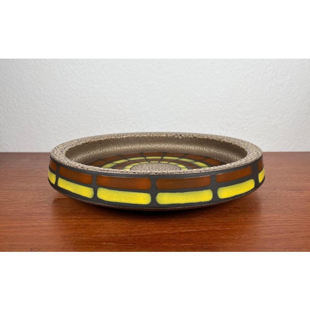 Mid-Century Space Age Large Pottery Bowl from Knabstrup, Denmark, 1960s For Sale - Image 6 of 15