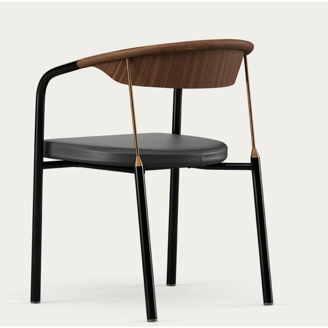 Chairman Chair in Walnut with Upholstery in Black by Henrik Tengler for One Collection For Sale - Image 4 of 17