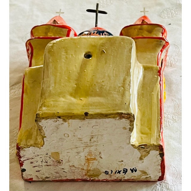Vintage Made in Mexico Spanish Mission Votive Holder W/ # Sterling Crosses. For Sale - Image 9 of 11