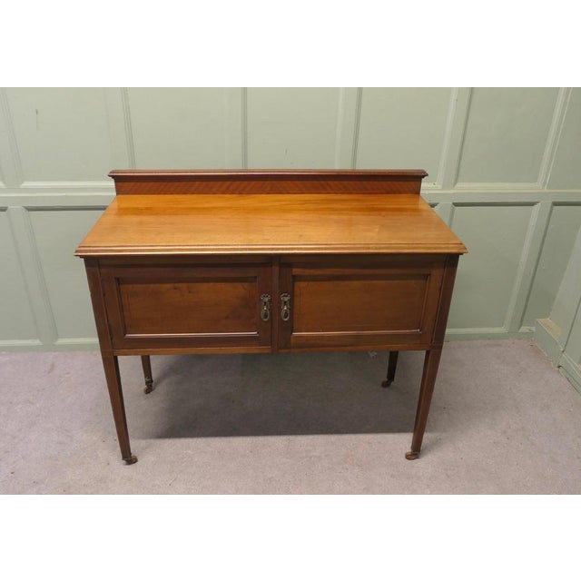 Late Victorian Walnut Side Cupboard or Dresser, 1880 For Sale - Image 4 of 8