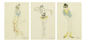 Set Three Walter Schnackenberg "Ballet Und Pantomime" Tinted Prints