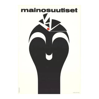 Lasse Hietala 'Advertisement News (Mainosuutiset)' Minimalism Black & White Lithograph For Sale