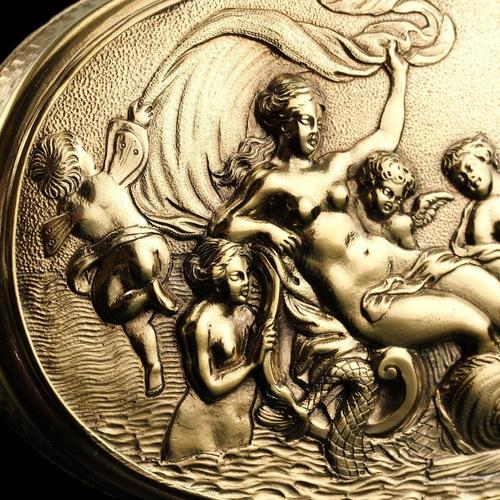 Antique Georgian Silver Gilt Snuff Box with Scene of Venus, London, 1810s For Sale - Image 14 of 18