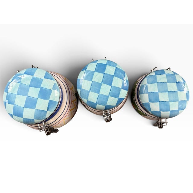 Vintage Capriware Michael’s Orchard Hand-Painted Fruit Canister Set of 3 For Sale - Image 4 of 7
