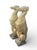 English Pair of Cast Stone Seated Greyhound Garden Statues For Sale - Image 3 of 9