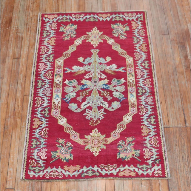 Stunning Floral Antique Turkish Ghiordes Rug For Sale - Image 17 of 18