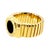 Bvlgari 18k Yellow Gold Onyx Tubogas ring with black onyx center. Measurements: Width: 13 mm Weight: 16.8 grams Size: 7.5...