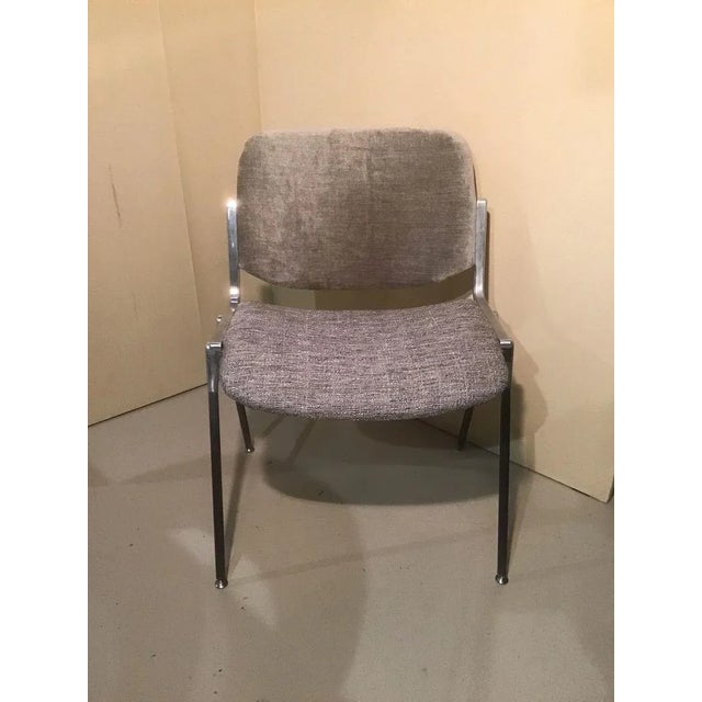 Cotton and Velvet Model DSC 106 Dining Chairs by Giancarlo Piretti for Castelli / Anonima Castelli, 1960s, Set of 4 For Sale - Image 15 of 15