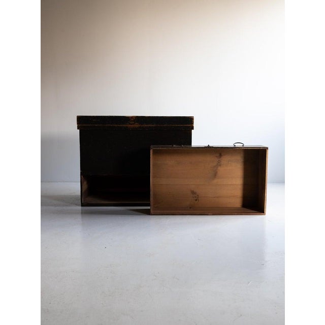 Japanese Antique Simplicity Box 1860s-1920s / Tansu Sideboard Wabisabi For Sale - Image 6 of 12