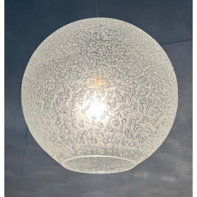 Mid-Century Modern Space Age German Glass Ball Pendant Lamp from Doria, 1960s For Sale - Image 11 of 18
