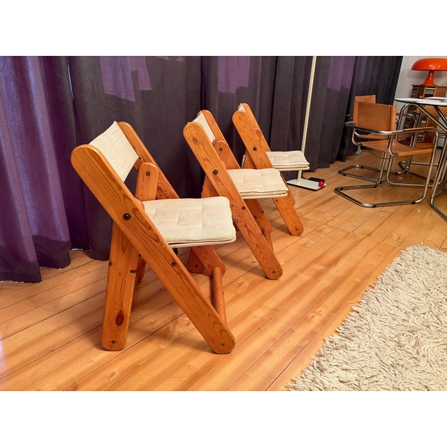 Kon-Tiki Chairs by Gillis Lundgren for Ikea, Sweden, 1970s, Set of 3 For Sale - Image 11 of 18