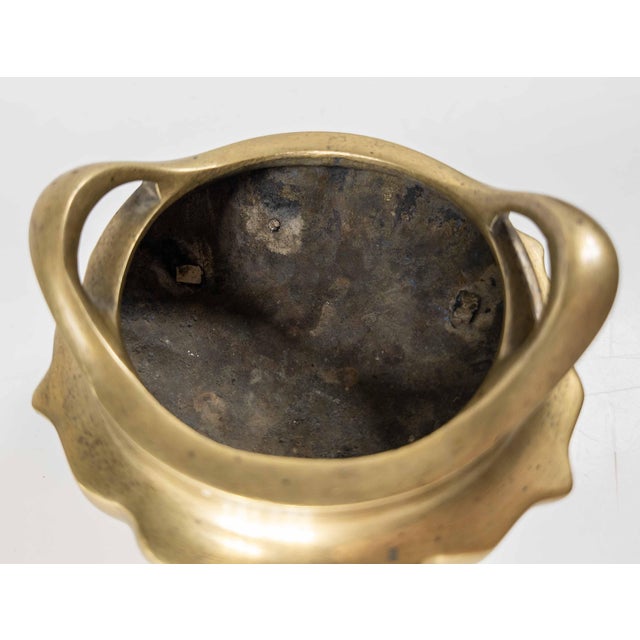 18th or 19th Century Chinese Bronze Tripod Lobed Censer Probably Daoguang Period For Sale - Image 11 of 18