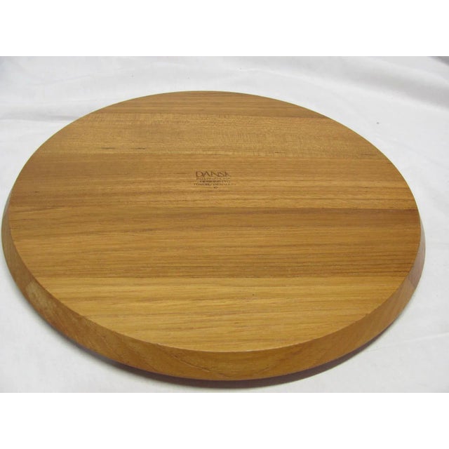 Dansk Designs 1970s Mid-Century Modern Dansk Teak Round Cheeseboard Vivianna Torun Denmark For Sale - Image 4 of 7