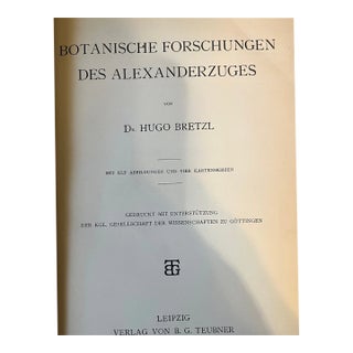 1903 Botanische Forschungen des Alexanderzuges - Hugo Bretzel - Alexander Great For Sale