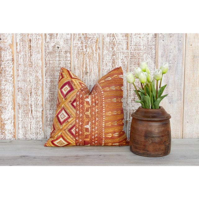 Antique Indian Folk Pillow For Sale - Image 9 of 10