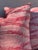 Sofa Pillows : Set of Two Woven Textural Rich Pink Pillows/ Kathryn Ireland “Moroccan Weave” Woven Textile With Down/ Feather Fill For Sale - Image 4 of 11