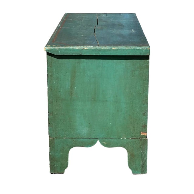 Early 19th Century Antique Painted Blanket Chest / Medicine Chest - Charles Holman Portsmouth Nh For Sale - Image 10 of 12
