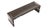 Coffee "Galeone" Bench With Stainless Steel, Walnut and Bronze Details For Sale - Image 8 of 9
