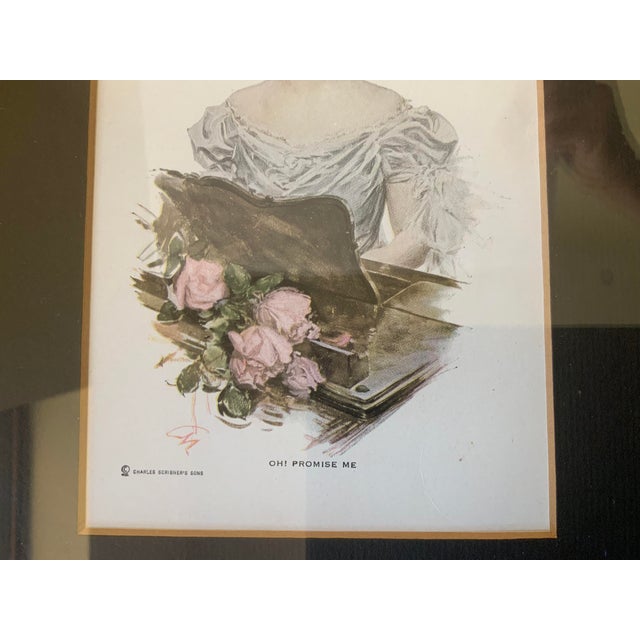 Traditional 1900s Framed Harrison Fisher “Oh! Promise Me” Lithograph For Sale - Image 3 of 7