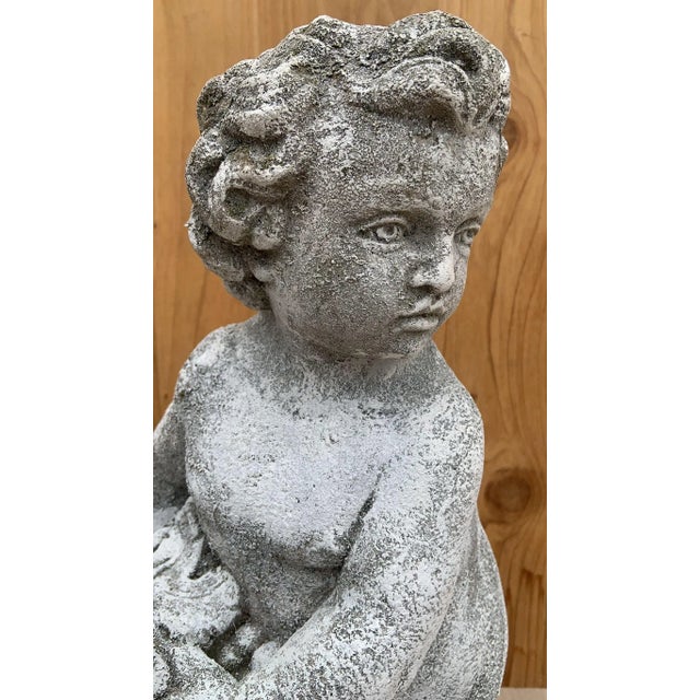 Vintage Neoclassical Style Cherub/Putti Garden Sculpture For Sale - Image 4 of 8