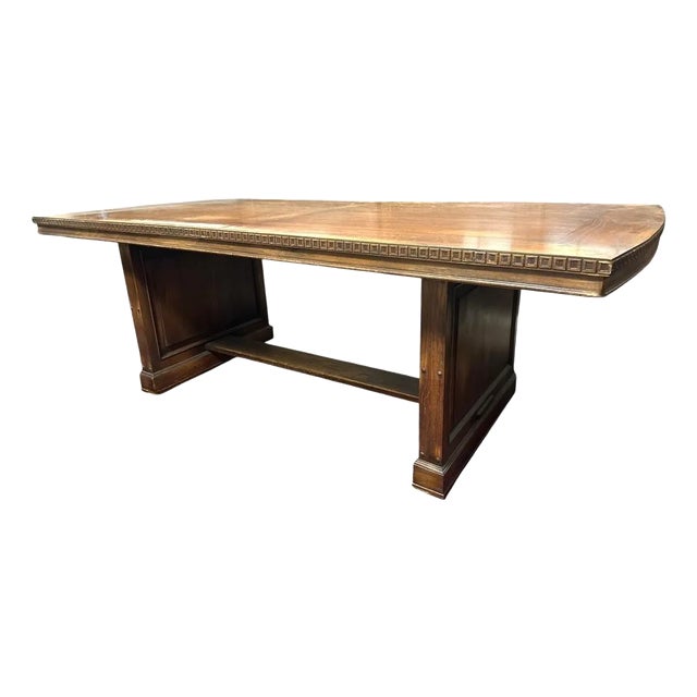 Romweber Viking Oak Board Room Table - Vintage 1940s For Sale
