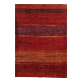 Hand-Knotted Persian Lori Gabbeh Rug 5'1" X 7'3" For Sale