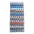 1970s Vintage Handmade Wool Cotton Blue Runner Rug For Sale