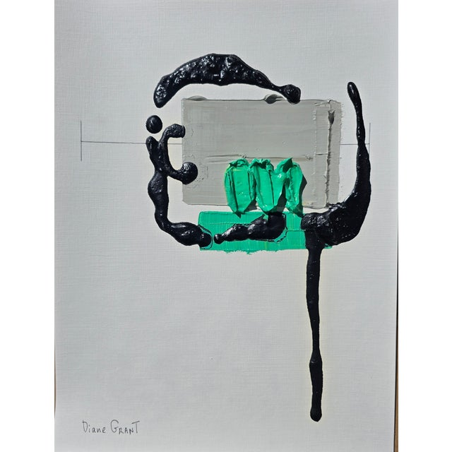 Organic Modern Original Flower Painting by Diane Grant. *From a series of six paintings listed separately on Chairish. Oil...