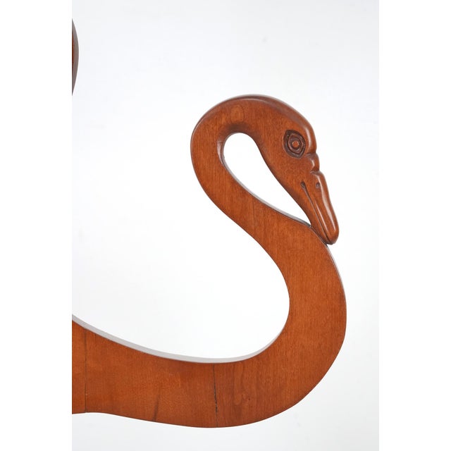 Wood Early 20th Century Victorian Cherry Swan Hall Tree Umbrella Stand For Sale - Image 7 of 16