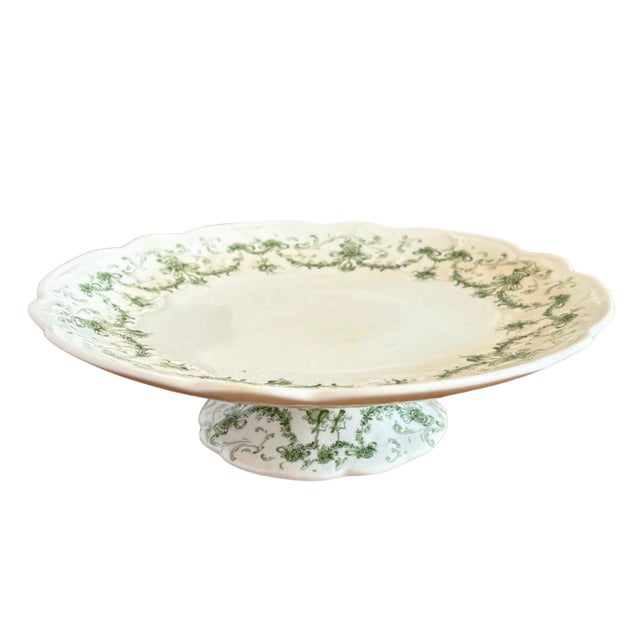 Ceramic English Earthenware Lafayette Dinner Service with Green Ribbon and Floral Garlands from Ridgways, 1890, Set of 26 For Sale - Image 7 of 11