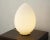 Large Vintage Table Lamp in Satin White Murano Glass Shape Form, Italy For Sale - Image 3 of 9
