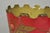 Metal Mid 20th Century Italian Chinoiserie Hand Painted Oriental Red Tole Metal Wastebasket Trashcan For Sale - Image 7 of 18