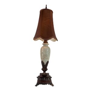 Vintage Lamp Marble & Bronzed Metal, Baroque, Neoclassical, Victorian Style