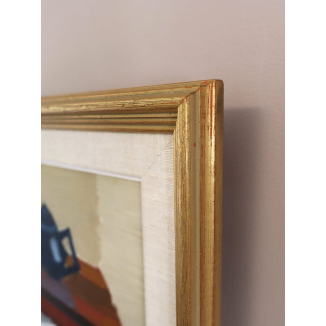 Blue Mid-Century Modern 'The Blue Teapot' Swedish Original Still Life Oil Painting, Framed For Sale - Image 8 of 12