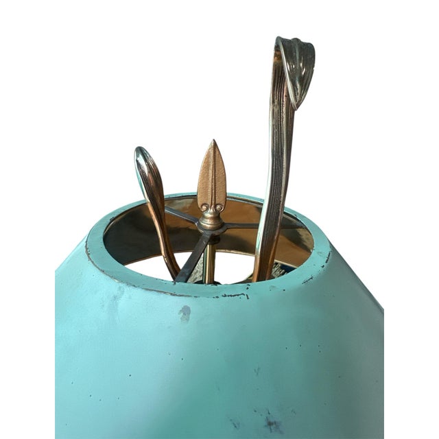 Mid 20th Century French brass table lamp For Sale - Image 4 of 4