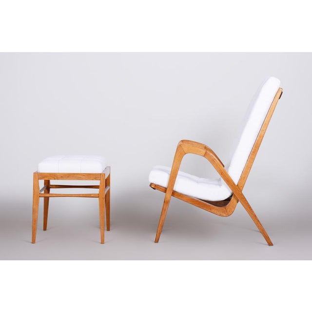 Set of Mid-Century Armchairs in Oak attributed to Jan Vanek, Czech, 1950s For Sale - Image 13 of 18