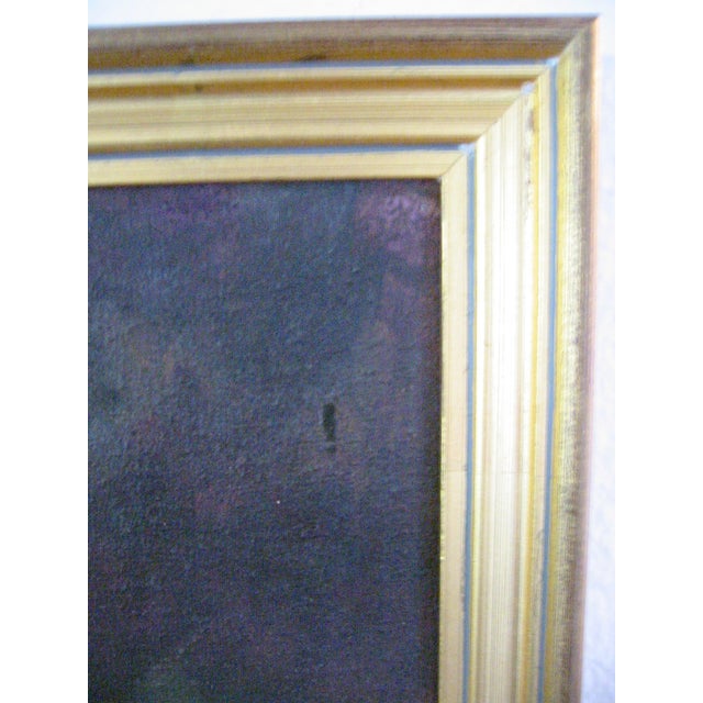 Wood 1980s Chinese Child Prayer Inspired Framed Portrait Oil on Canvas For Sale - Image 7 of 18
