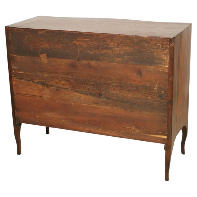 Brown Venetian Walnut and Marquetry Commode from Historic Verona Villa, 1830s For Sale - Image 8 of 10